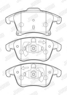 Комплект тормозных колодок, дисковый тормоз Jurid 573674J (фото 1)
