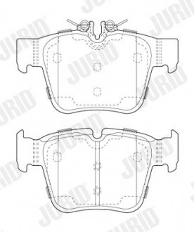 Фото автозапчасти колодки тормозные (задние) MB C-class (W205)/GLC (X253) 15-19 (Teves) Jurid 573803J