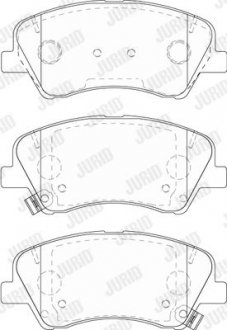 Комплект тормозных колодок передняя KIA RIO IV, STONIC 1.0-1.6D 01.17- Jurid 573815J