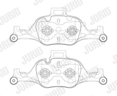 Фото автозапчасти гальмівні колодки передні BMW 5, 6, 7, X3, X4, X5, X6 Jurid 573856J