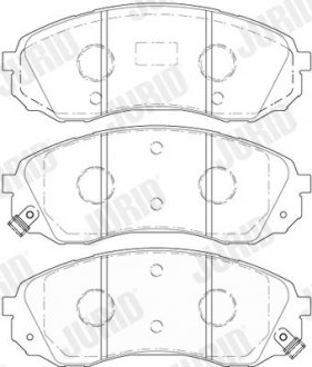 Фото автозапчасти гальмівні колодки передні HYUNDAI H-1/KIA CARNIVAL/Гальмівні колодки задні TOYOTA PROACE Jurid 573864J