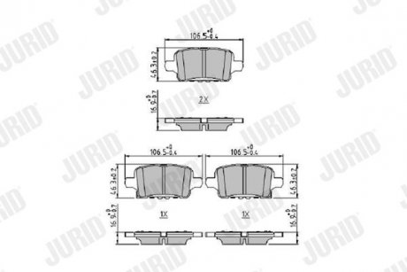 OPEL Гальмівні колодки задні INSIGNIA B 17- Jurid 573897J (фото 1)