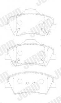 Фото автозапчасти гальмівні колодки передні Hyundai Ioniq (2016->) Jurid 573911J