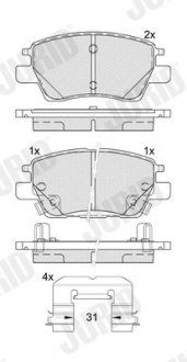 Фото автозапчасти гальмівні колодки Jurid 574140J