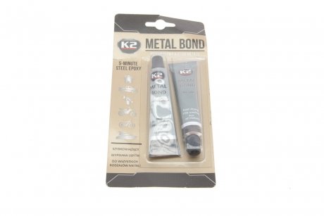 Клей для ремонту металевих виробів Metal Bond прозорий туба 56,7 г K2 B116