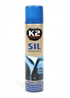 Смазка для резины и пластика Sil Aero жидкая силиконовая прозрачная аэрозоль 300 мл K2 K6331 (фото 1)
