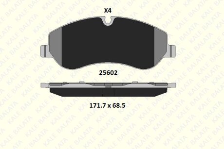 Фото автозапчасти колодки гальмівні (передні) Ford Transit 12- (TRW) Q+/(з датчиками) KALE BALATA 2560217404