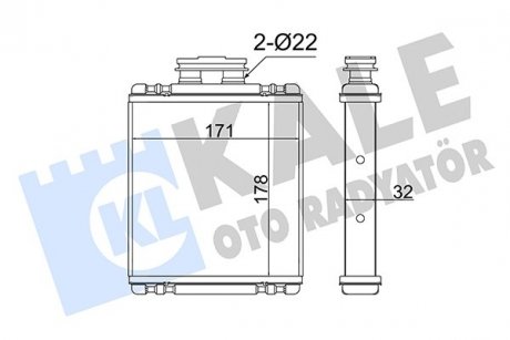 Фото автозапчастини радіатор опалення Audi A1,Polo,Skoda Fabia III KALE BALATA 355245