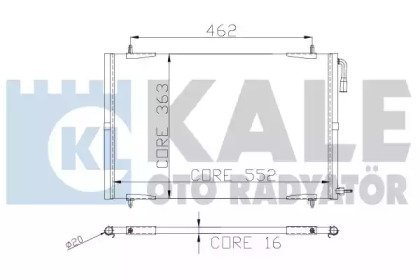 Фото автозапчасти радіатор кондиціонера KALE OTO RADYATOR 248100