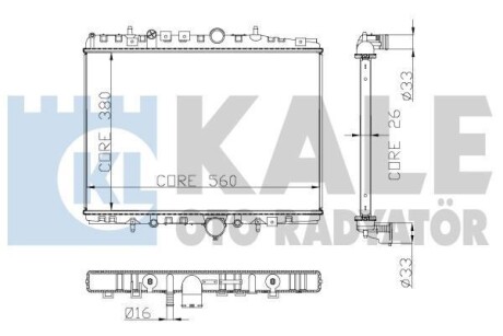 Фото автозапчасти kale citroen радіатор охолодження двиг. c5 i, peugeot 406 1.8/2.0 KALE OTO RADYATOR 258100