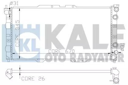 Фото автозапчасти kale mazda радіатор охолодження mazda 323 f v 1.5/1.8 94- KALE OTO RADYATOR 342015