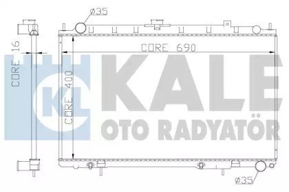 KALE NISSAN радіатор охолодження Maxima QX IV 2.0/3.0 00- KALE OTO RADYATOR 342045