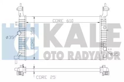 Фото автозапчасти kale opel радиатор охлаждения meriva a 1.7dti 03- KALE OTO RADYATOR 342065