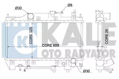 Фото автозапчастини kale toyota радіатор охолодження з акпп avensis 2.0 97- KALE OTO RADYATOR 342190