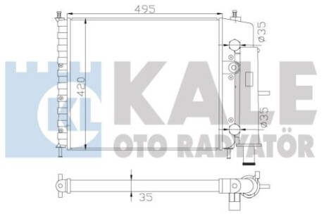 Фото автозапчасти kale fiat радіатор охолодження brava,marea 1.4/1.6 KALE OTO RADYATOR 342270