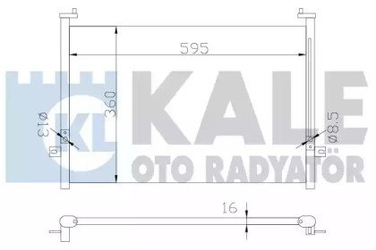 Фото автозапчасти радиатор кондиционера Hyundai H-1 / Starex, H-1 Box, H100, Porter Condenser KALE OTO RADYATOR 342425