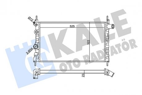 Фото автозапчасти kale opel радіатор охолодження kadett e 1.3/1.4 KALE OTO RADYATOR 342430 (фото 1)