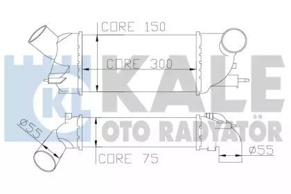 Фото автозапчастини інтеркулер Citroen C5 Iii - Peugeot 407, 407 Sw Intercooler KALE OTO RADYATOR 343900