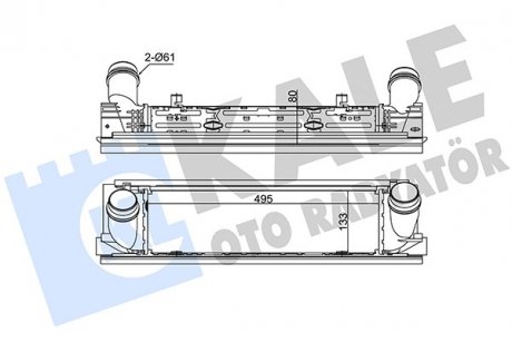 Фото автозапчасти радиатор интеркулера BMW 3 (F30/F80/F34/F31)/4 (F33/F83/F32/F82/F36) 1.5D-2.0D N13/N20/N47 11- KALE OTO RADYATOR 344825