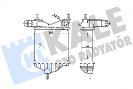 Фото автозапчастини kale fiat інтеркулер idea,punto 1.3d 03-,lancia KALE OTO RADYATOR 344890