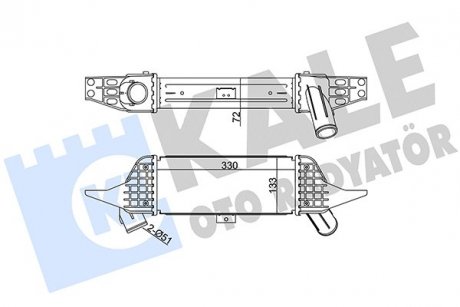 Фото автозапчасти kale hyundai інтеркулер h-100 2.5td 06- KALE OTO RADYATOR 344940