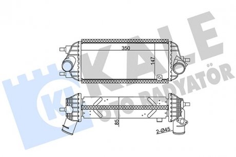 KALE HYUNDAI Интеркулер ix35,Kia Sportage 1.7CRDi 10- KALE OTO RADYATOR 344945