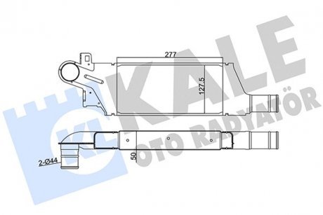 Фото автозапчасти радіатор інтеркулера Opel Combo/Corsa C 1.7Di/1.7DTI 00- KALE OTO RADYATOR 345040