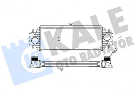 Радіатор інтеркулера Renault Trafic 1.9/2.5dCi 01- KALE OTO RADYATOR 345045