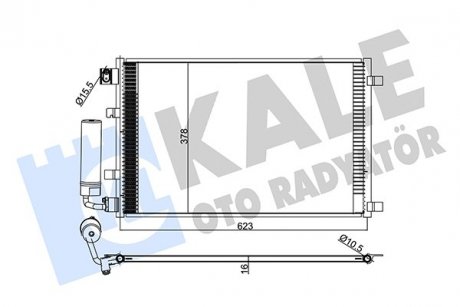 Радиатор кондиционера Nissan Qashqai, Qashqai +2 KALE OTO RADYATOR 345265 (фото 1)