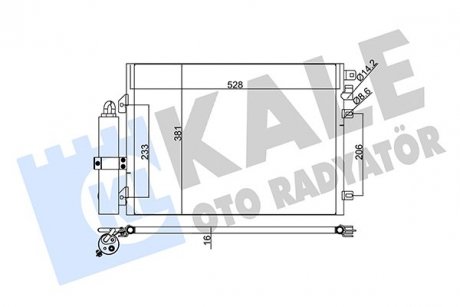 Радиатор кондиционера Dacia Logan 1.4/1.6 16 V 04- KALE OTO RADYATOR 345285
