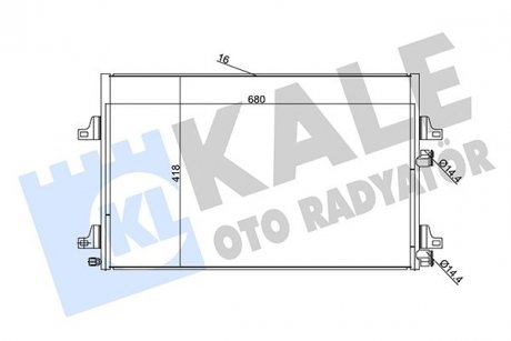 KALE RENAULT Радіатор кондиціонера (конденсатор) Espace IV 2.0/3.5 02- KALE OTO RADYATOR 345290