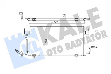 Фото автозапчасти kale citroen радіатор кондиціонера berlingo,partner 1.8d/1.9d 96- KALE OTO RADYATOR 345340