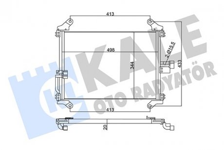 Фото автозапчастини радіатор кондиціонера Citroen Jumper/ Fiat Ducato/ Peugeot Boxer 2.0-2.8 HDI 94- KALE OTO RADYATOR 345345