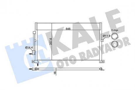 Фото автозапчасти kale ford радіатор кондиціонера (конденсатор) mondeo iii 00- KALE OTO RADYATOR 345375