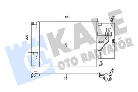 Фото автозапчасти радиатор кондиционера Hyundai IX35, Kia Carens IV, Sportage KALE OTO RA KALE OTO RADYATOR 345425 (фото 1)