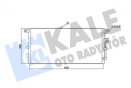 JAGUAR Радіатор кондиціонера (конденсатор) X-Type 2.0d/2.2d 03- KALE OTO RADYATOR 345480 (фото 1)