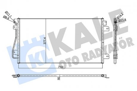 KALE RENAULT радіатор кондиціонера Master II,Opel Movano 00- KALE OTO RADYATOR 345555