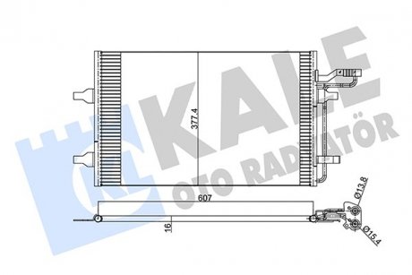 KALE VOLVO Радіатор кондиціонера (конденсатор) без осушувача C30, C70 II, S40 II, V50 07- KALE OTO RADYATOR 345590