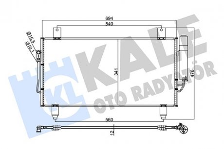Радиатор кондиционера Mitsubishi Outland Er III KALE OTO RADYATOR 345780 (фото 1)