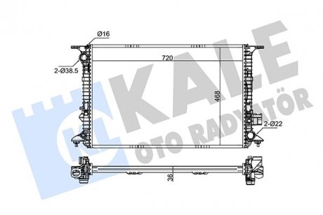 Фото автозапчасти kale vw радіатор охолодження audi a8 10- KALE OTO RADYATOR 345855