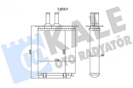 Фото автозапчасти kale fiat радіатор опалення barchetta,punto KALE OTO RADYATOR 346370