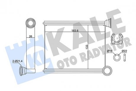 Радиатор отопителя Renault Clio, Clio IV KALE OTO RADYATOR 346420 (фото 1)