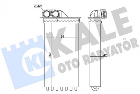 Фото автозапчастини kale citroen радіатор опалення c2/3,peugeot 1007 05- KALE OTO RADYATOR 346440