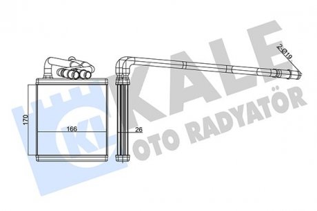 Радиатор отопителя Ford Fiesta VI KALE OTO RADYATOR 346545 (фото 1)