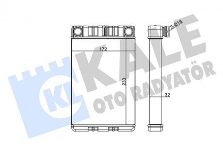 KALE DB Радиатор отопления C-Class W203,G-Class W463 KALE OTO RADYATOR 346625