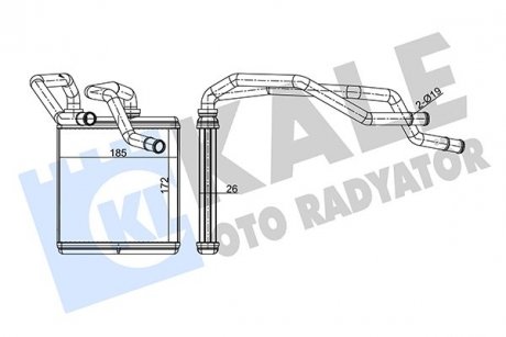 Радиатор отопителя Nissan Qashqai, Qashqai +2, X-Trail Heater OTO KALE OTO RADYATOR 346650 (фото 1)