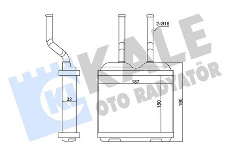 Фото автозапчасти kale opel радиатор отопления combo,corsa b,frontera KALE OTO RADYATOR 346685