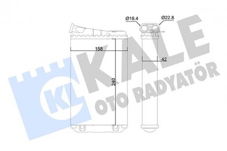 KALE OPEL Радиатор отопления Omega B KALE OTO RADYATOR 346820