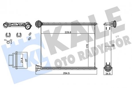 Радиатор отопителя Citroen C3 KALE OTO RADYATOR 347120