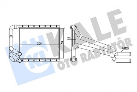 Фото автозапчасти радиатор отопителя Hyundai Elentra, I30, Kia CeeD, Pro CeeD Heater KALE KALE OTO RADYATOR 347350